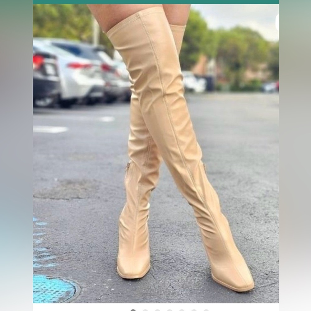 Elegant Tan Over-the-Knee Boots